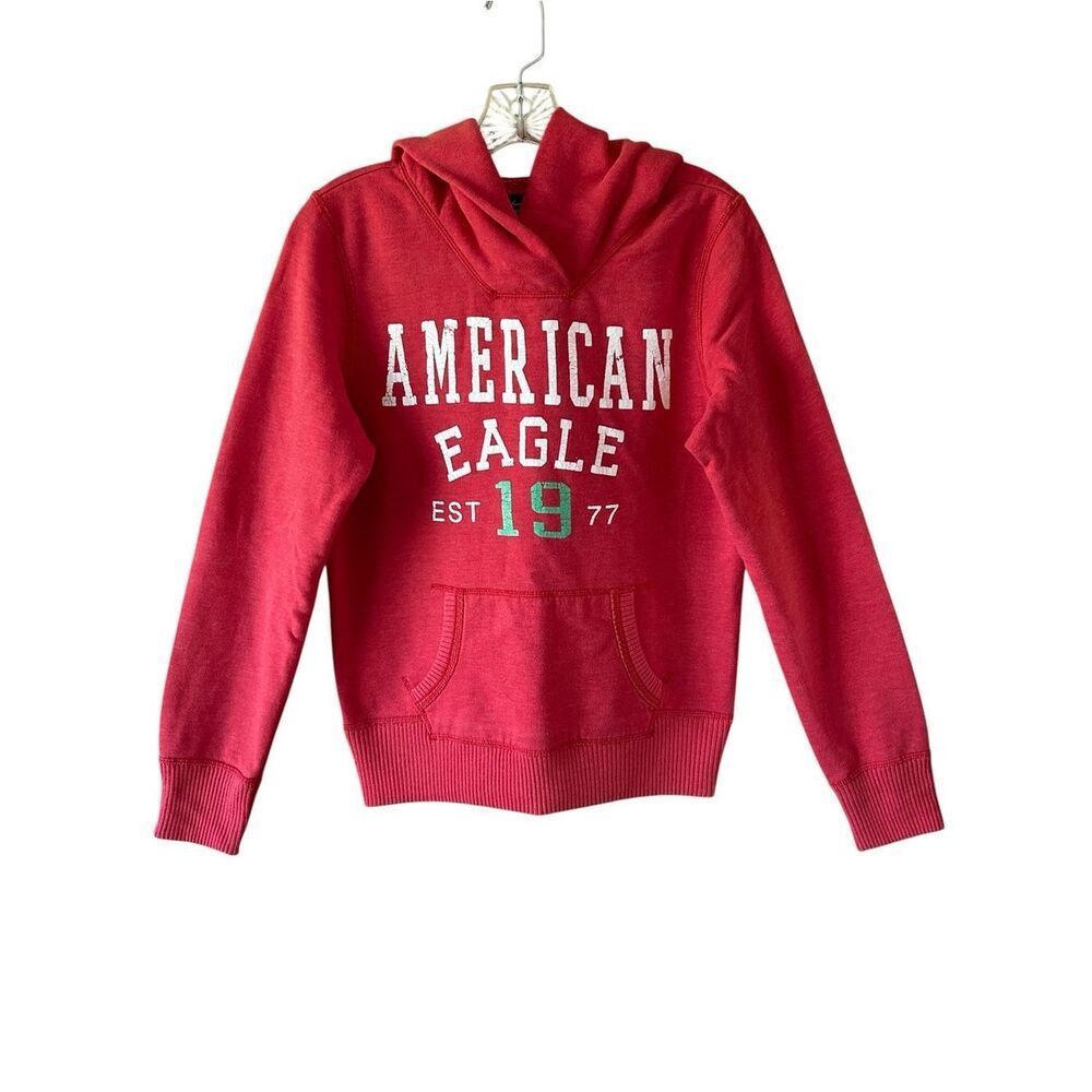 American Eagle Outfitters Red Pullover Hoodie